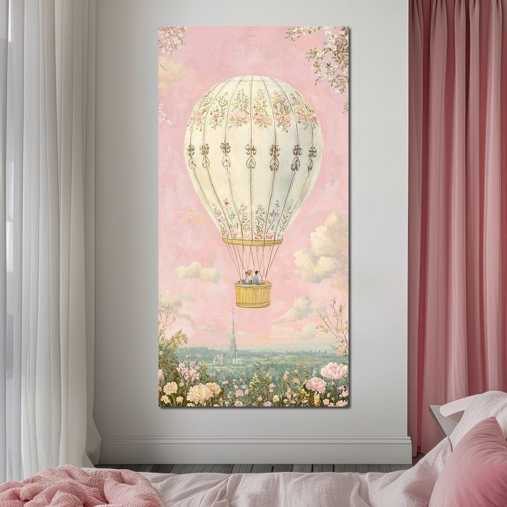 Whimsical Ballad of Airborne Dreams Canvas Wall Art