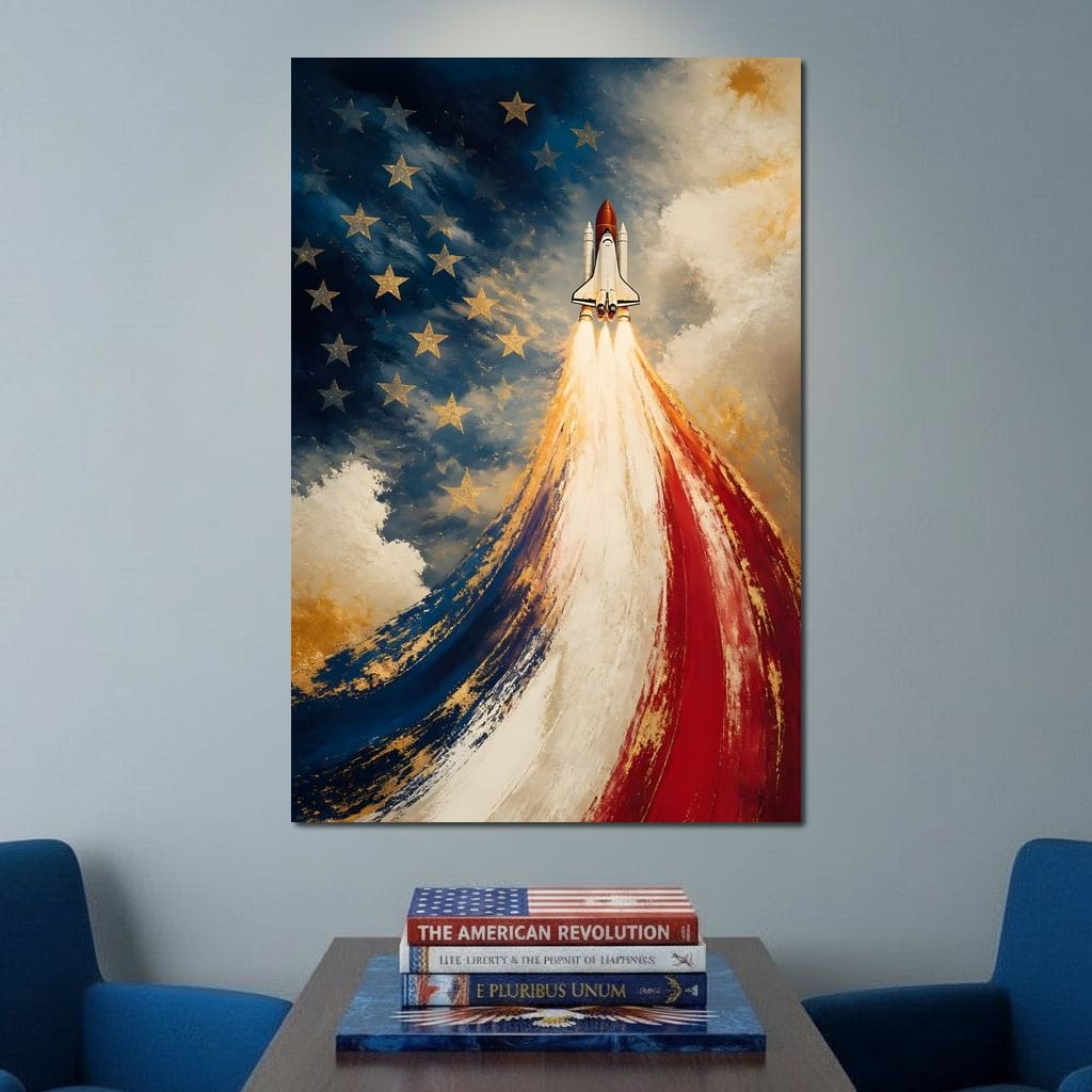 Ascending The National Spirit Canvas Wall Art