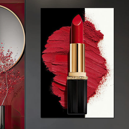 Velvet Lipstick Burst Canvas Wall Art
