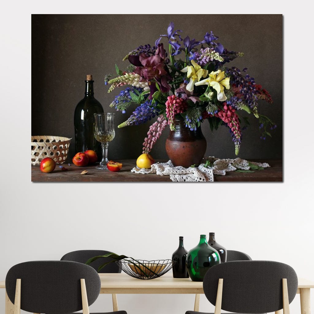 Lupines & Irises Canvas Wall Art