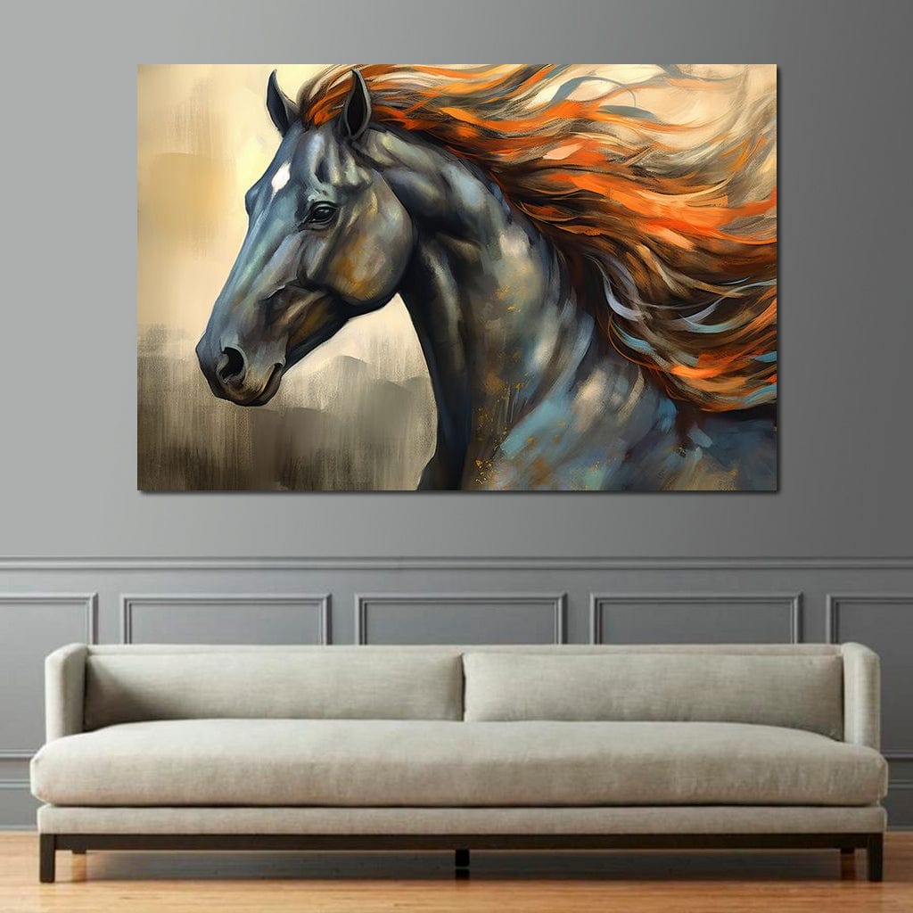 Equestrian Grace Canvas Wall Art