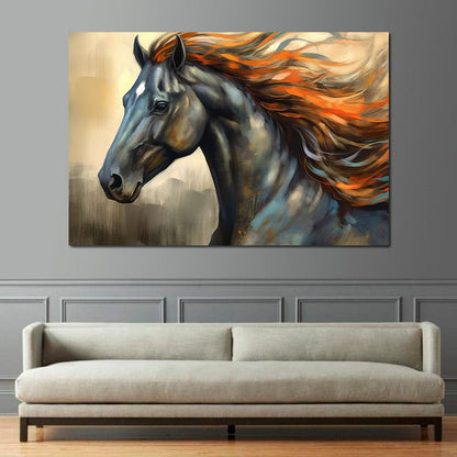 Equestrian Grace Canvas Wall Art