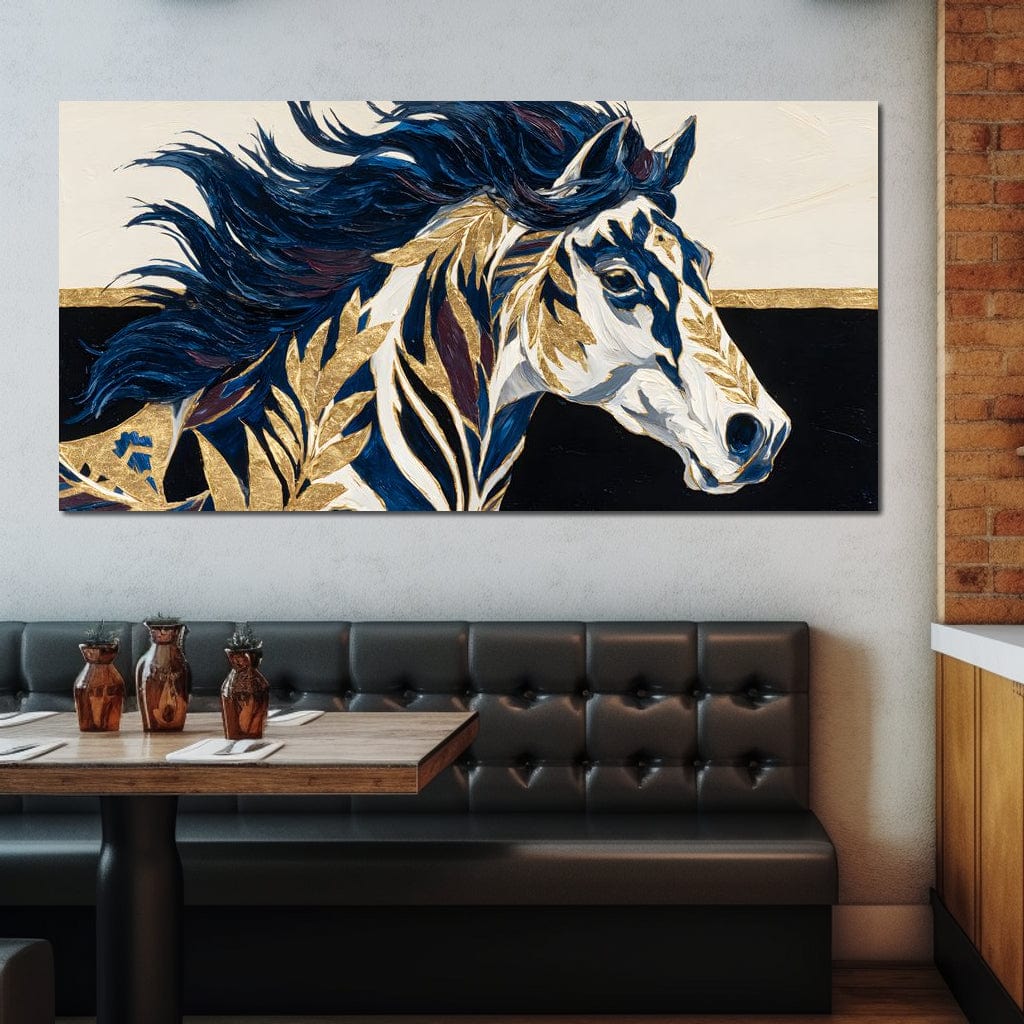Galloping Midnight Majesty Canvas Wall Art