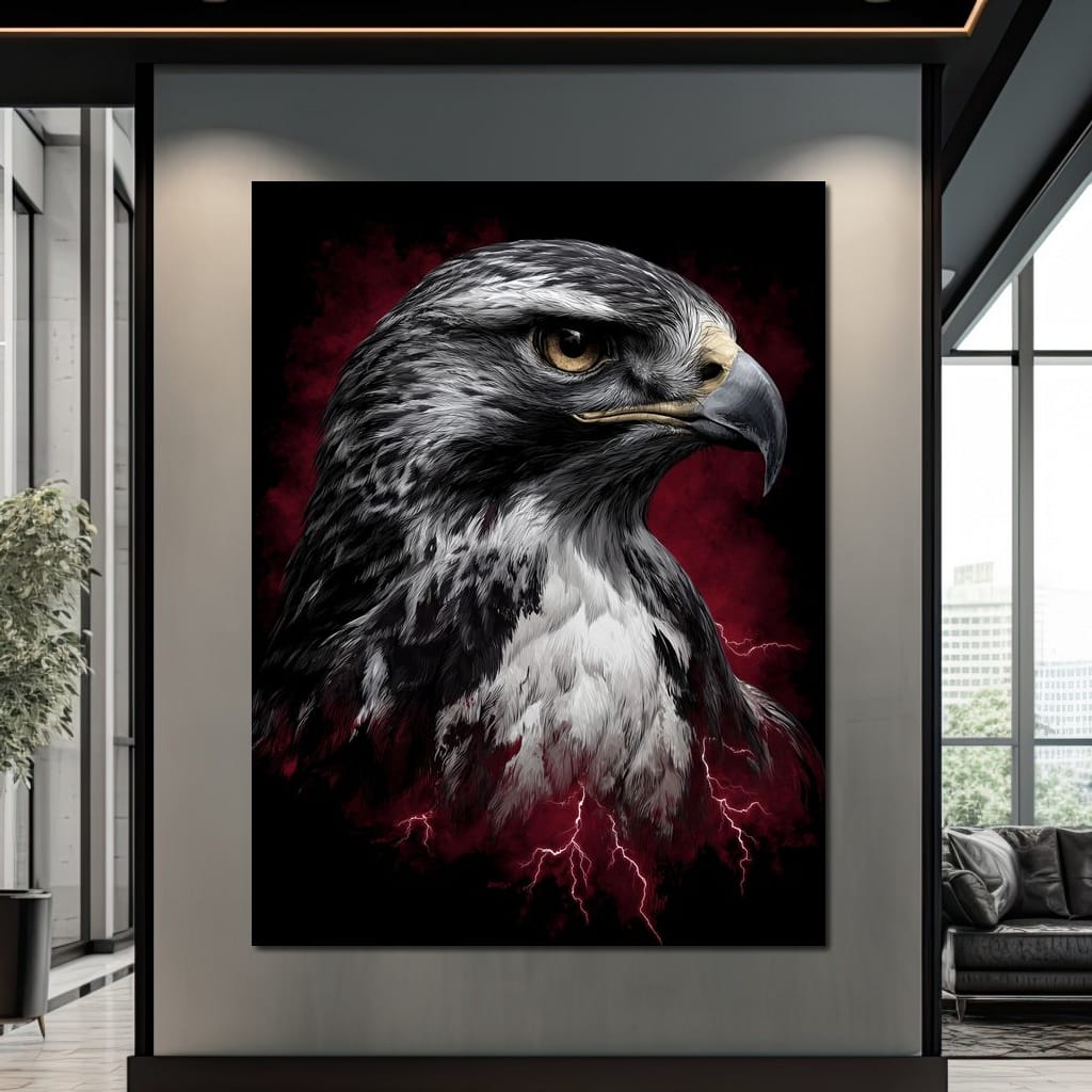 Stormwatch Falcon Canvas Wall Art