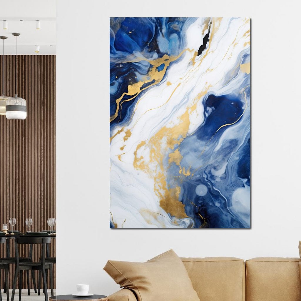 Glossy Liquid Abstraction Canvas Wall Art