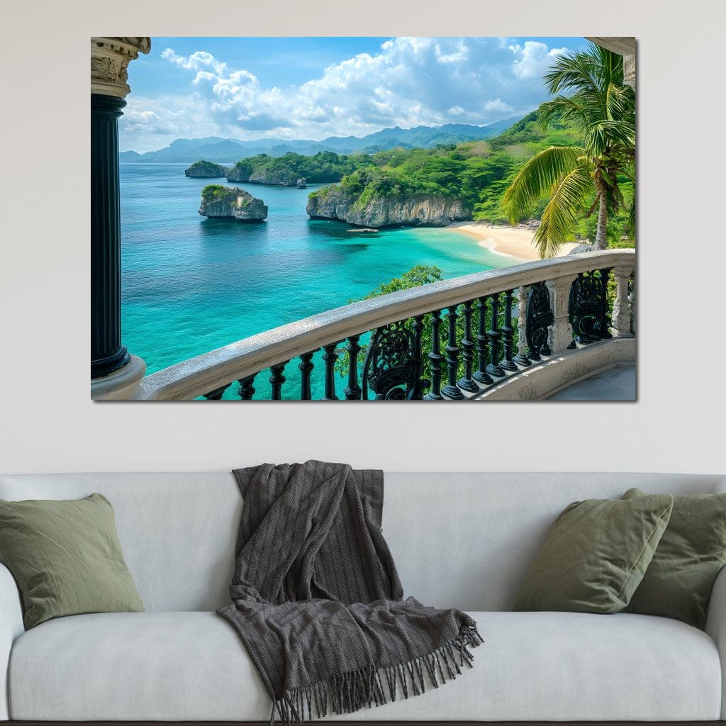 Oceanfront Paradise Escape Canvas Wall Art