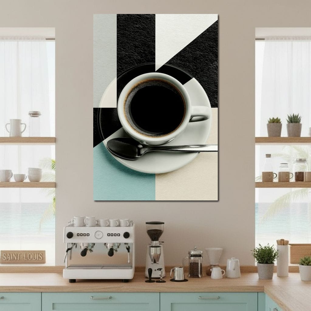 Geometric Morning Ritual Composition Canvas Wall Art
