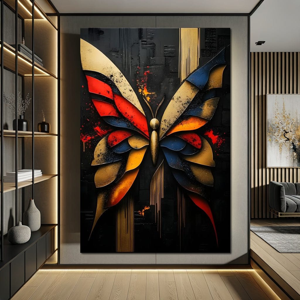 Butterfly Radiance Symphony Canvas Wall Art