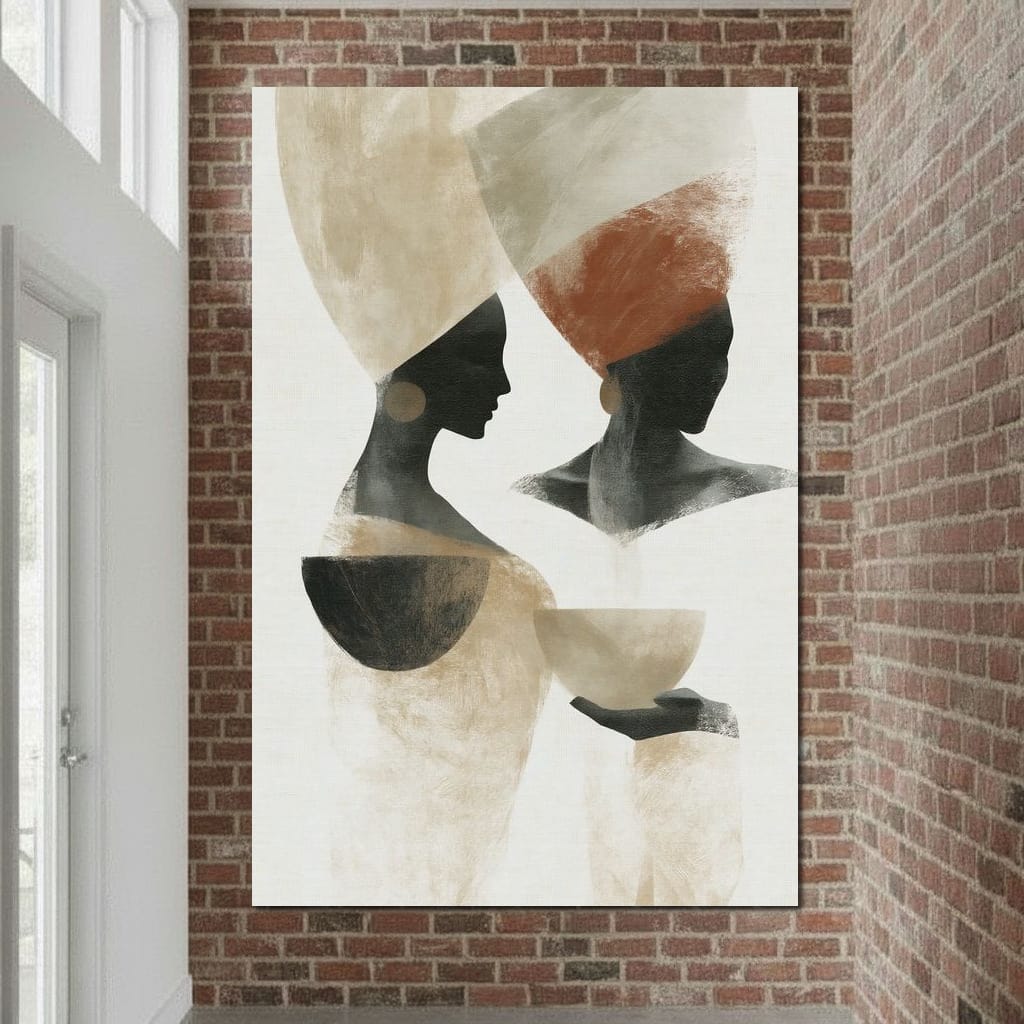 Two Souls Sharing A Morning Ritual Canvas Wall Art