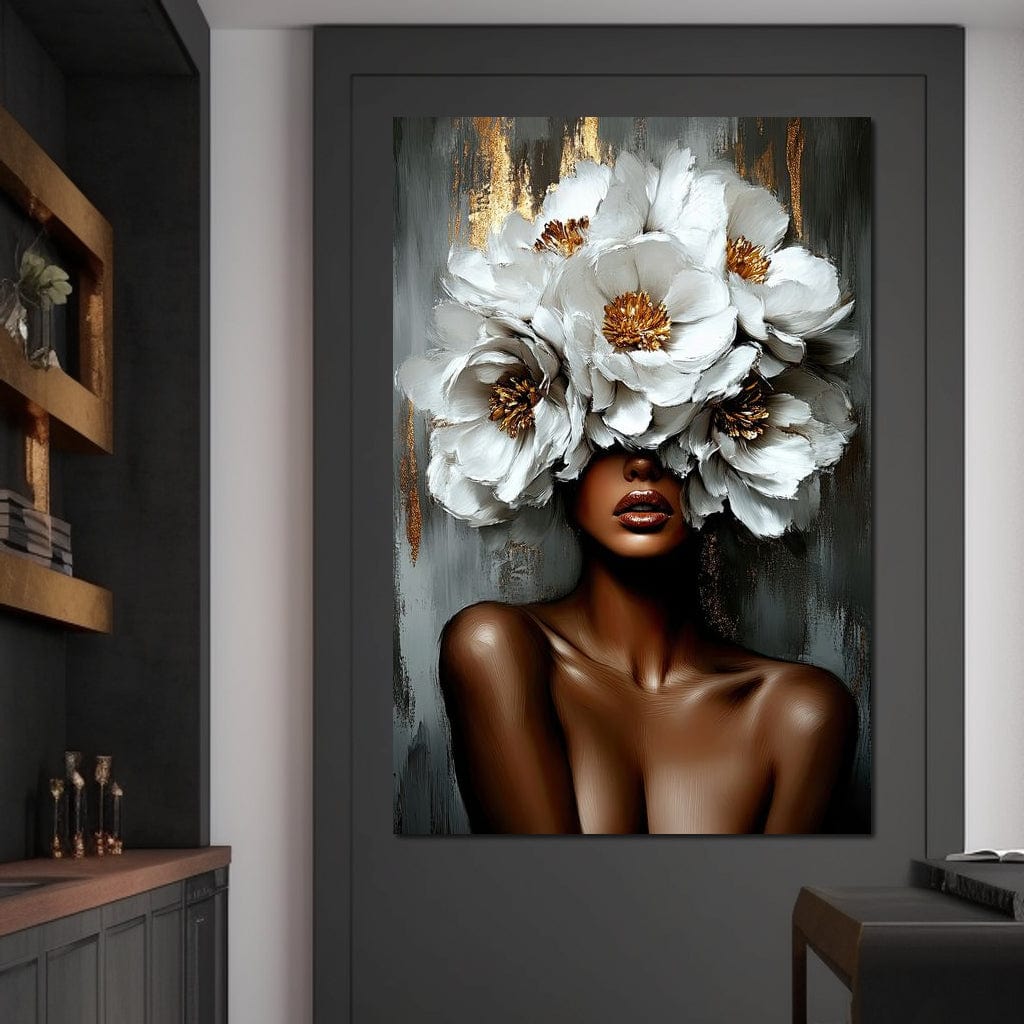 Golden Petals of Grace Canvas Wall Art