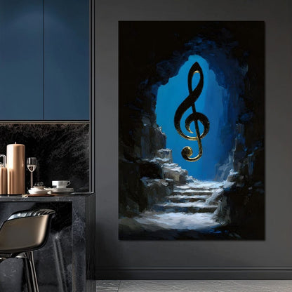 Celestial Clef Cavern Song Canvas Wall Art