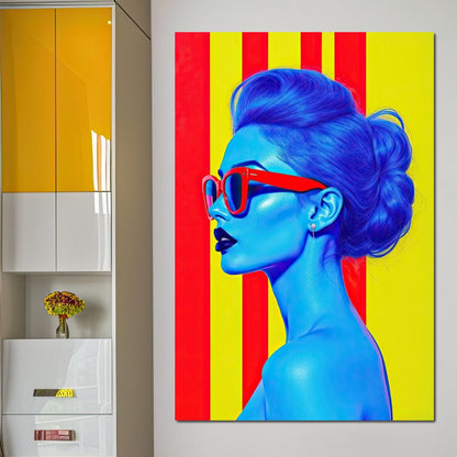 Ultrablue Diva Canvas Wall Art