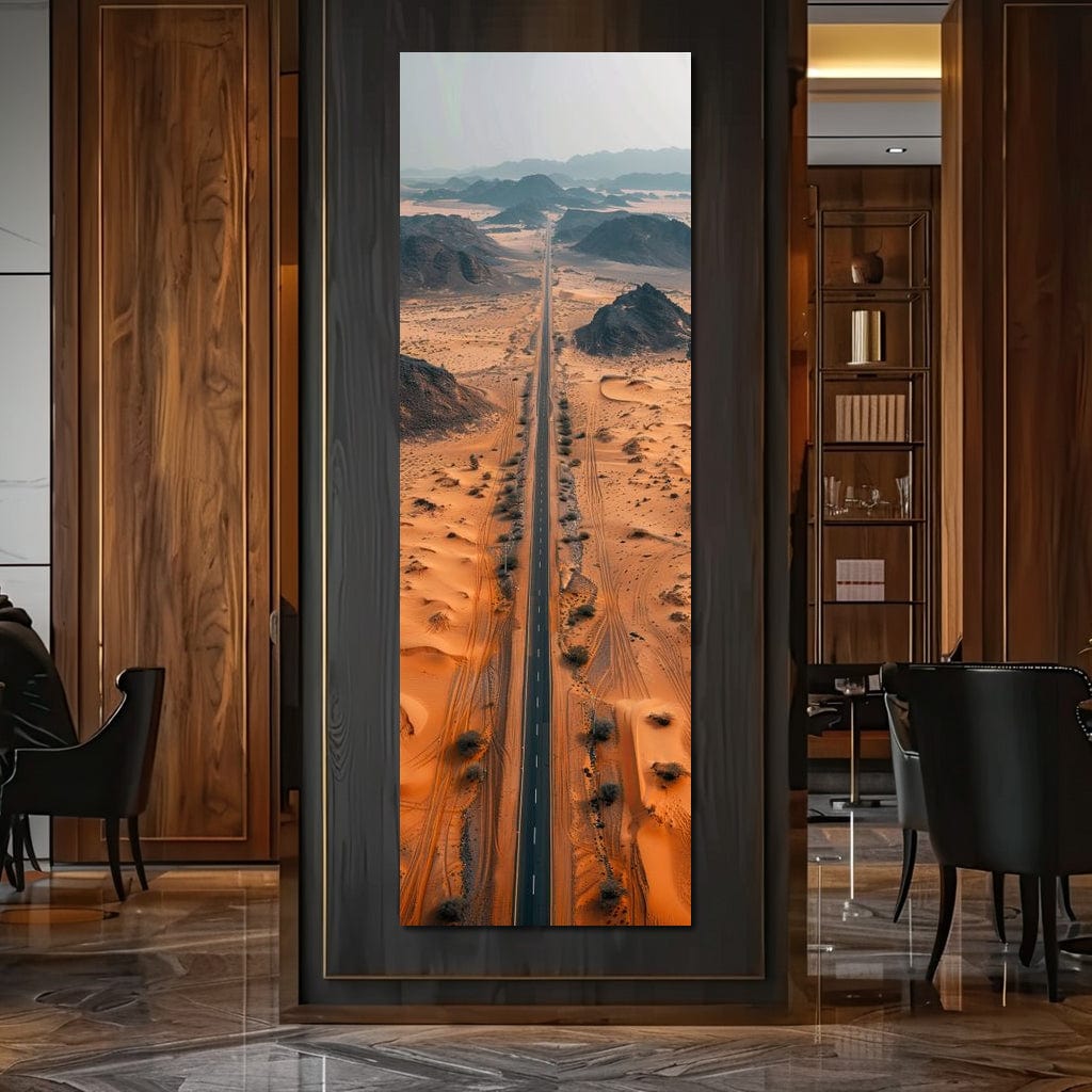 Desert Highway Serenity Canvas Wall Art