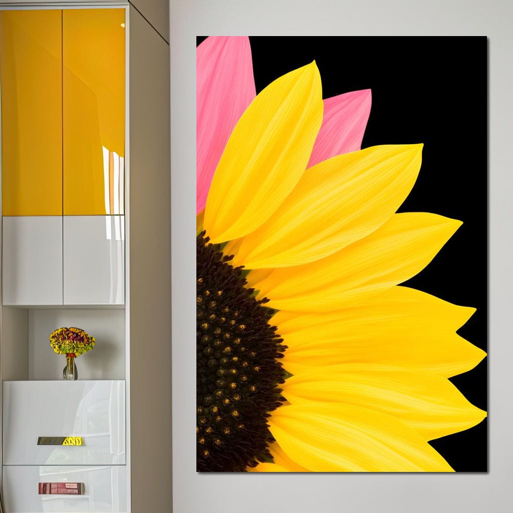 Yellow Sunlit Petals Canvas Wall Art