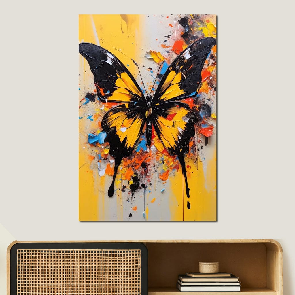 Whimsy of Fluttering Colors Canvas Wall Art