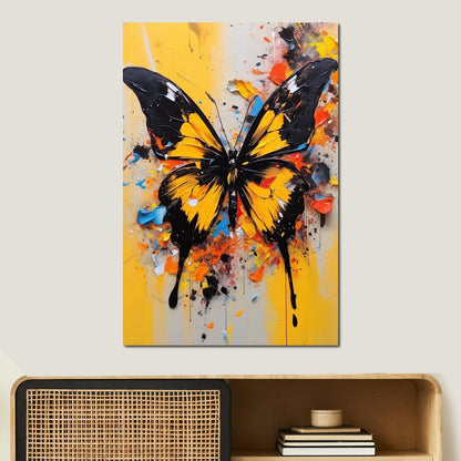 Whimsy of Fluttering Colors Canvas Wall Art