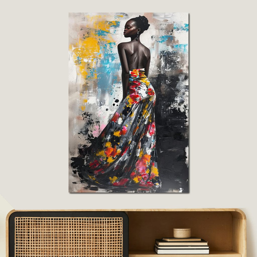 Urban Elegance Amidst Ruins Canvas Wall Art