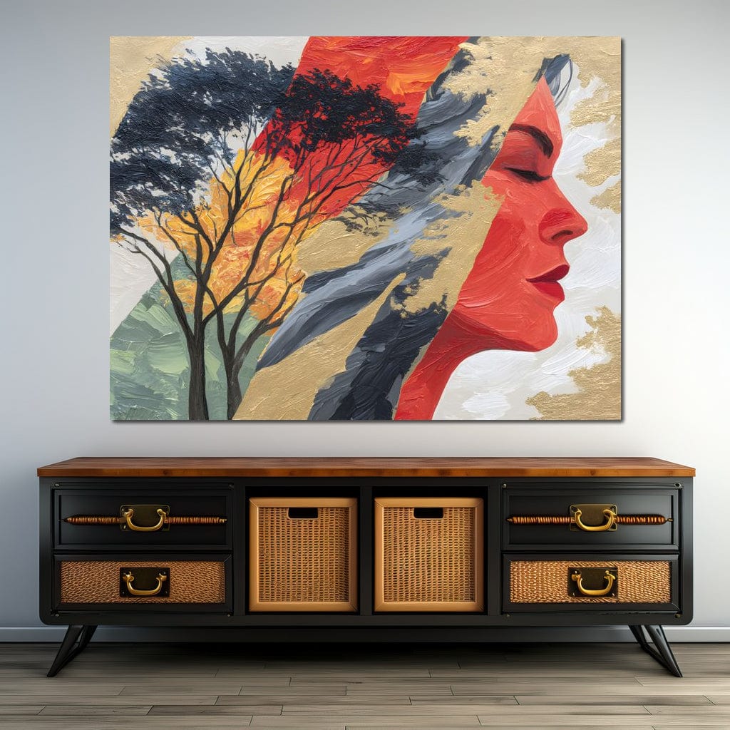 Tree of Vibrant Reflections Canvas Wall Art