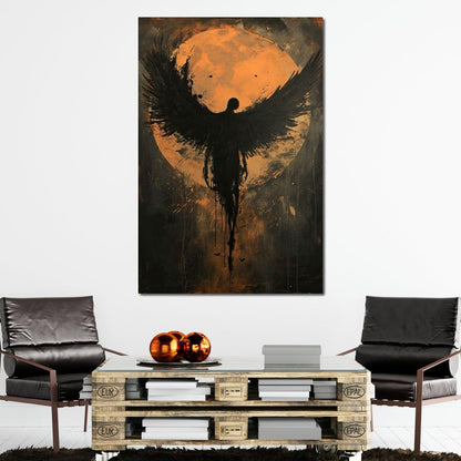Eclipse of the Fallen Seraph Canvas Wall Art