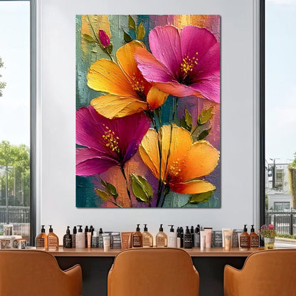 Radiant Petals of Summer Joy Canvas Wall Art