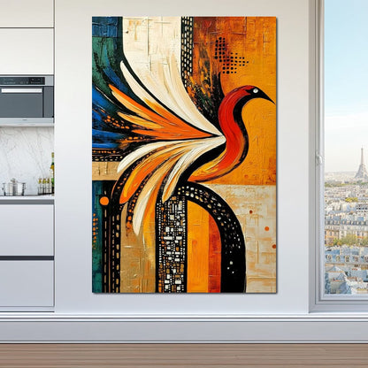Vivid Phoenix Harmony Flight Canvas Wall Art