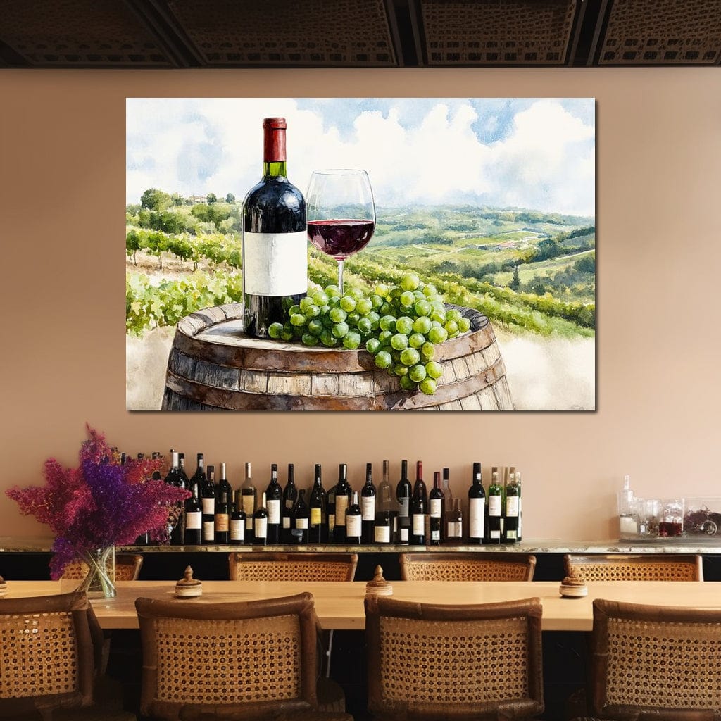 Vineyard Landscape Canvas Wall Art