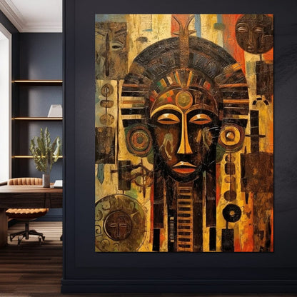 Tribal Mask 20 Canvas Wall Art