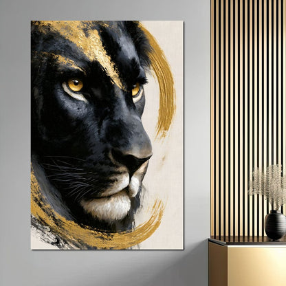 Gilded Monarch of the Shadow Realm Canvas Wall Art