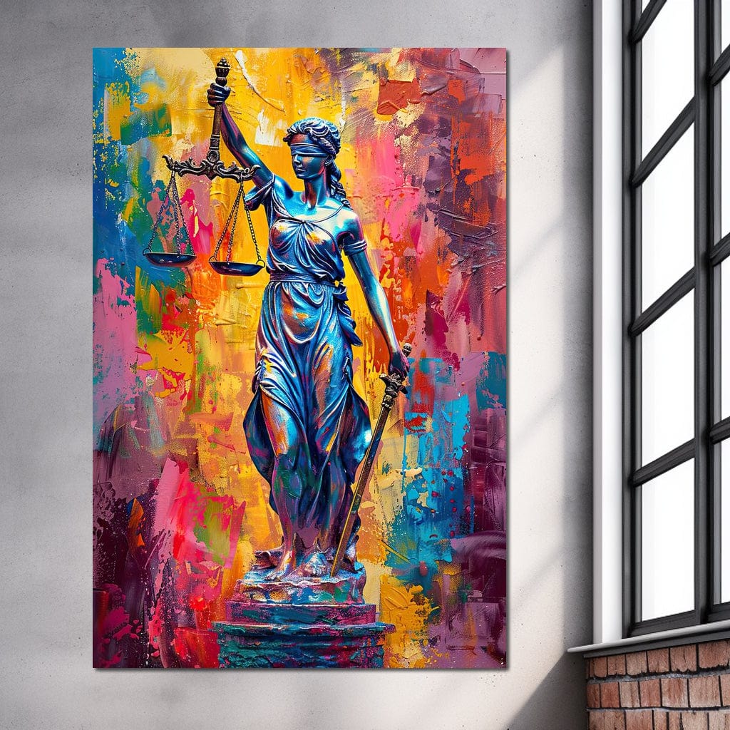 Justice Amongst Colors Reign Canvas Wall Art