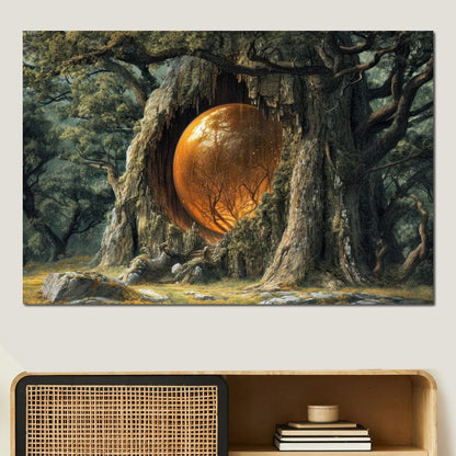 The Glowing Core of Gaia Canvas Wall Art