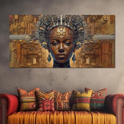 African Portrait Jama Canvas Wall Art