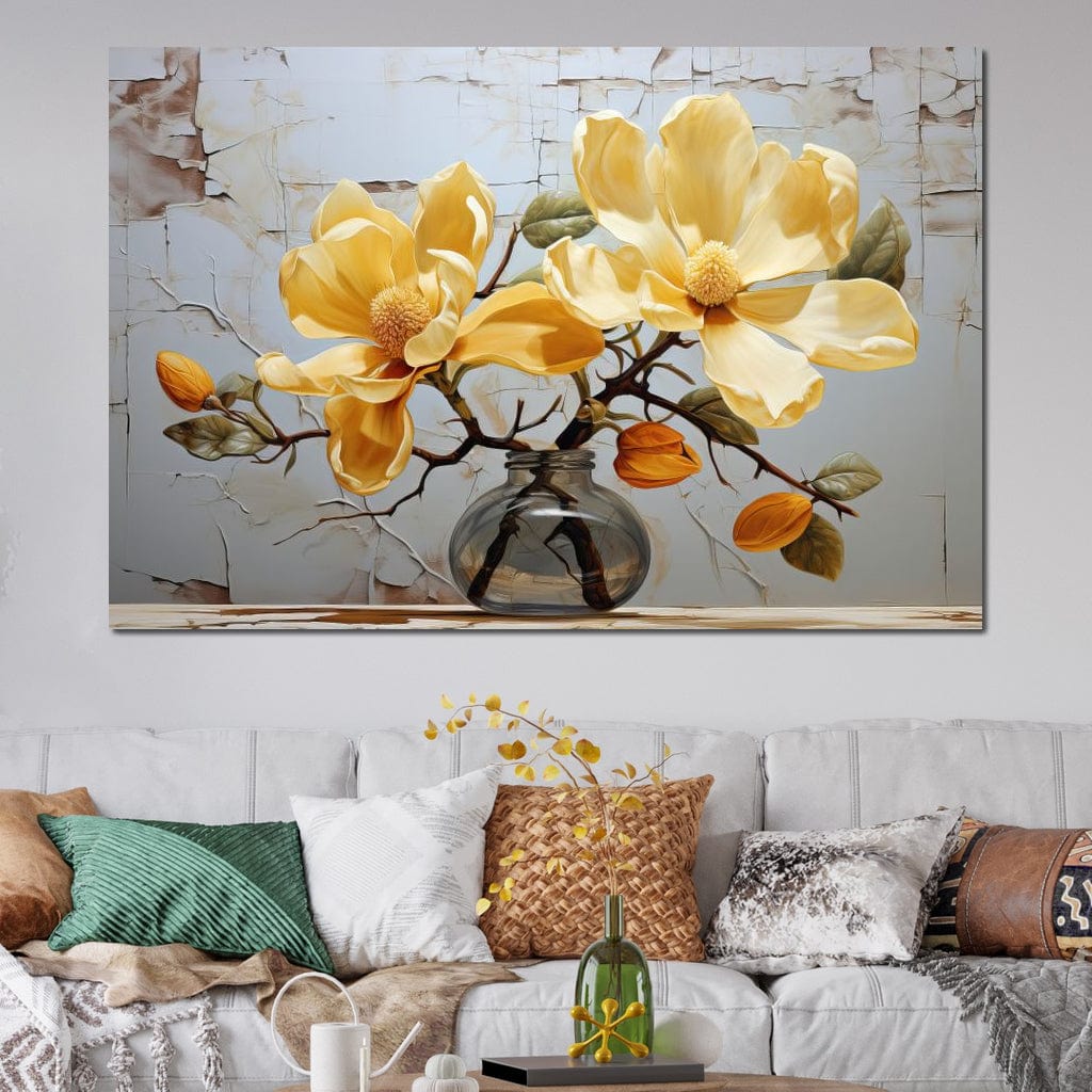 Yellow Magnolia Tree 6 Canvas Wall Art
