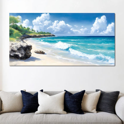 Tranquil Shores Escape Canvas Wall Art