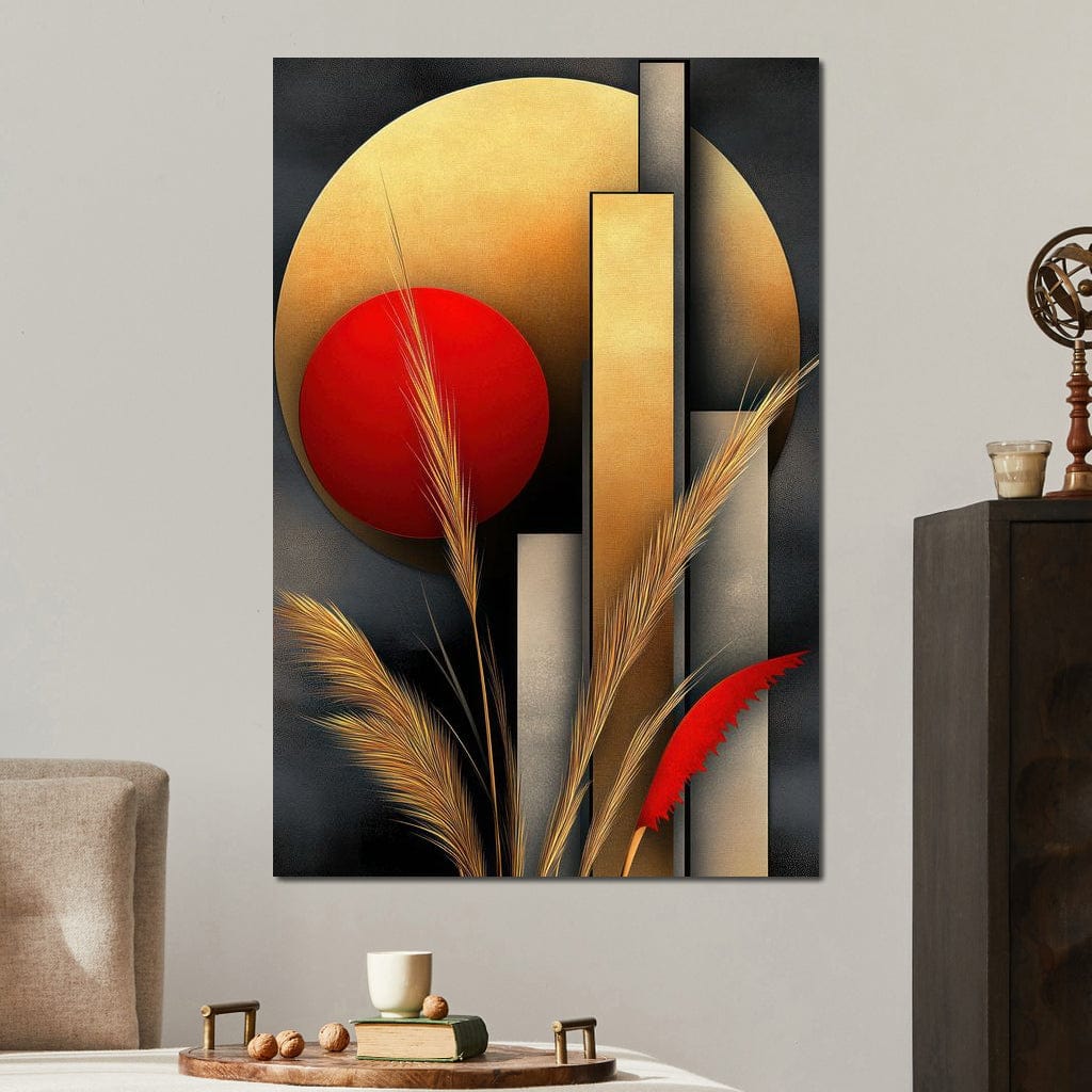 Sunset Geometry Canvas Wall Art