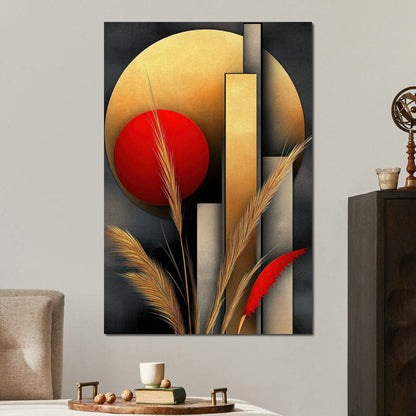 Sunset Geometry Canvas Wall Art