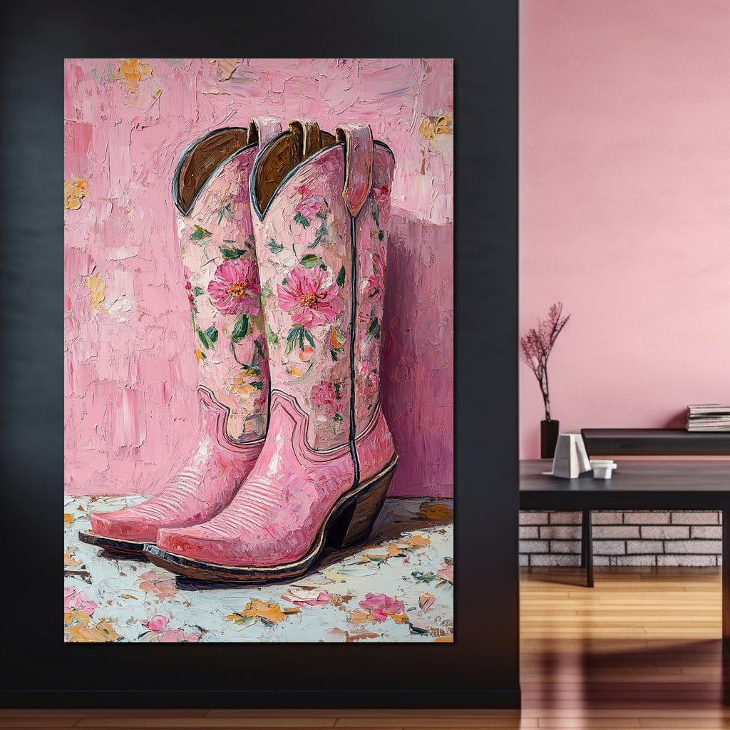 Floral Western Romance Canvas Wall Art