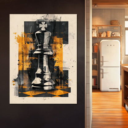 King of Abstract Warfare Canvas Wall Art