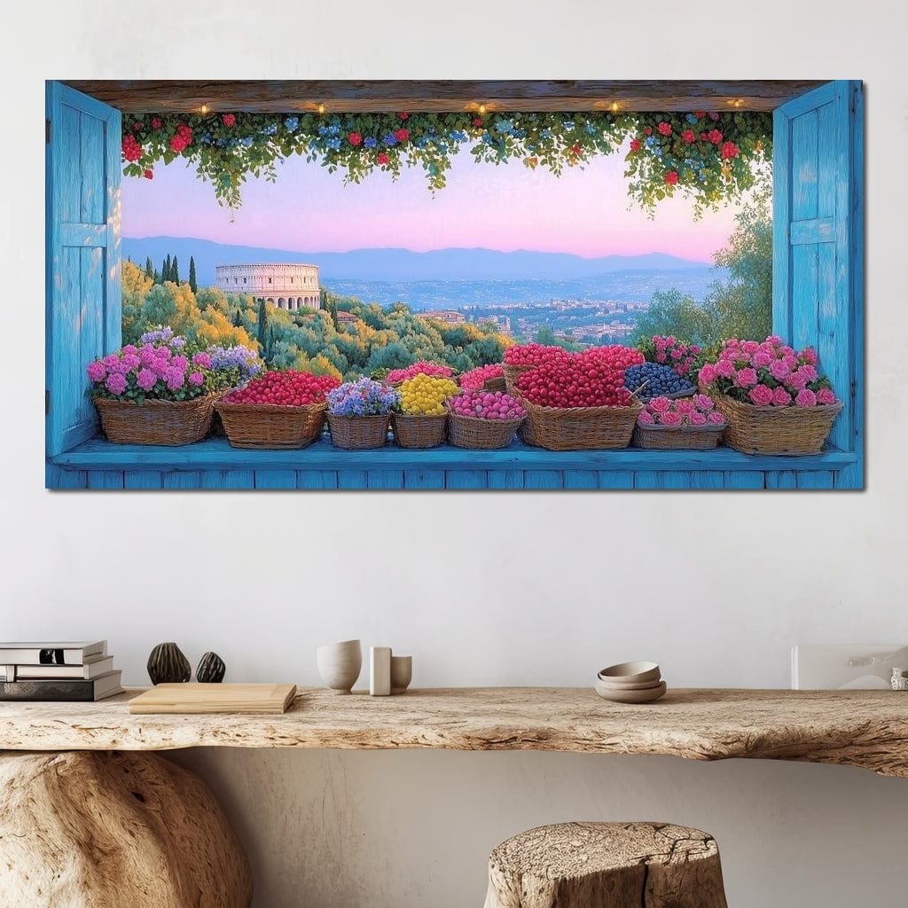 Tuscan Garden Splendor Vista Canvas Wall Art
