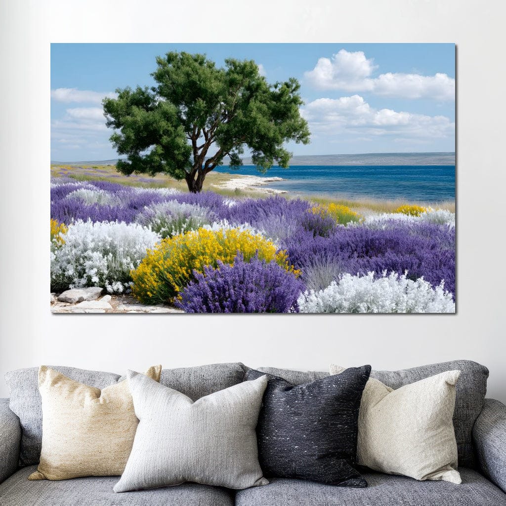 Coastal Meadow Lavender Tree Canvas Wall Art