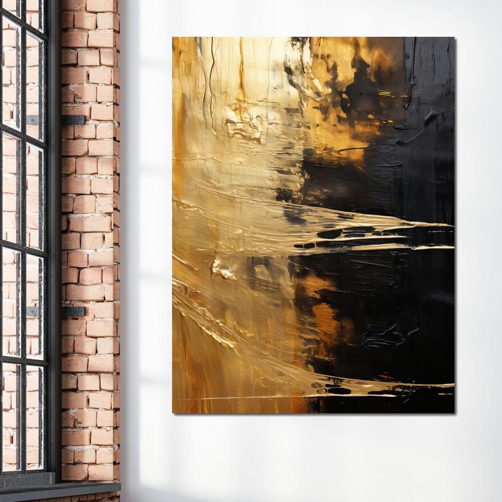 Tranquil Gold Glow Canvas Wall Art