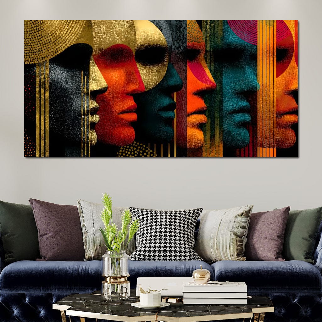 Faces of Colorful Reflections Canvas Wall Art