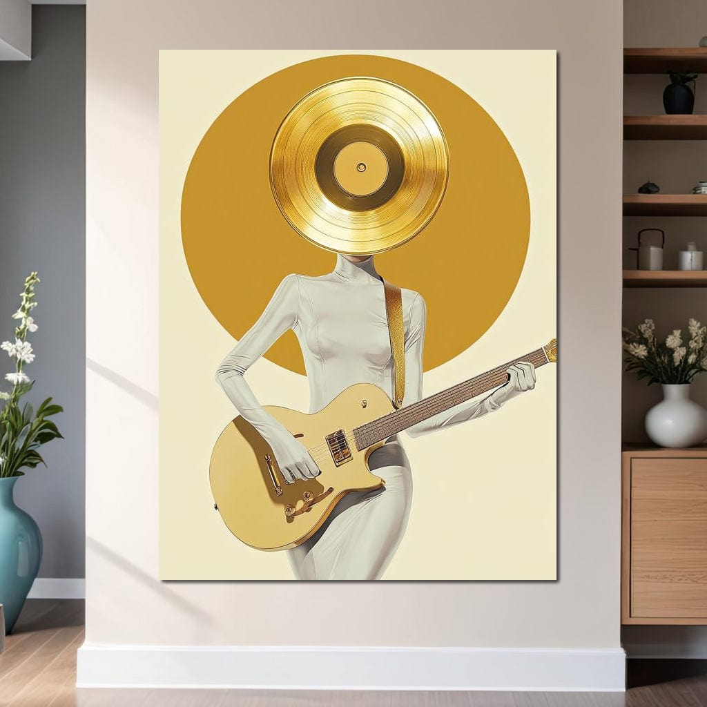 Golden Harmony Rhythm Euphoria Canvas Wall Art