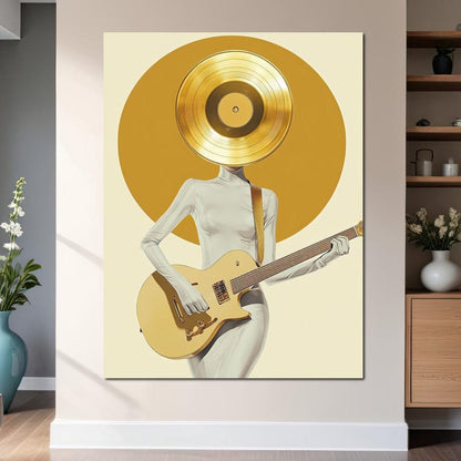 Golden Harmony Rhythm Euphoria Canvas Wall Art