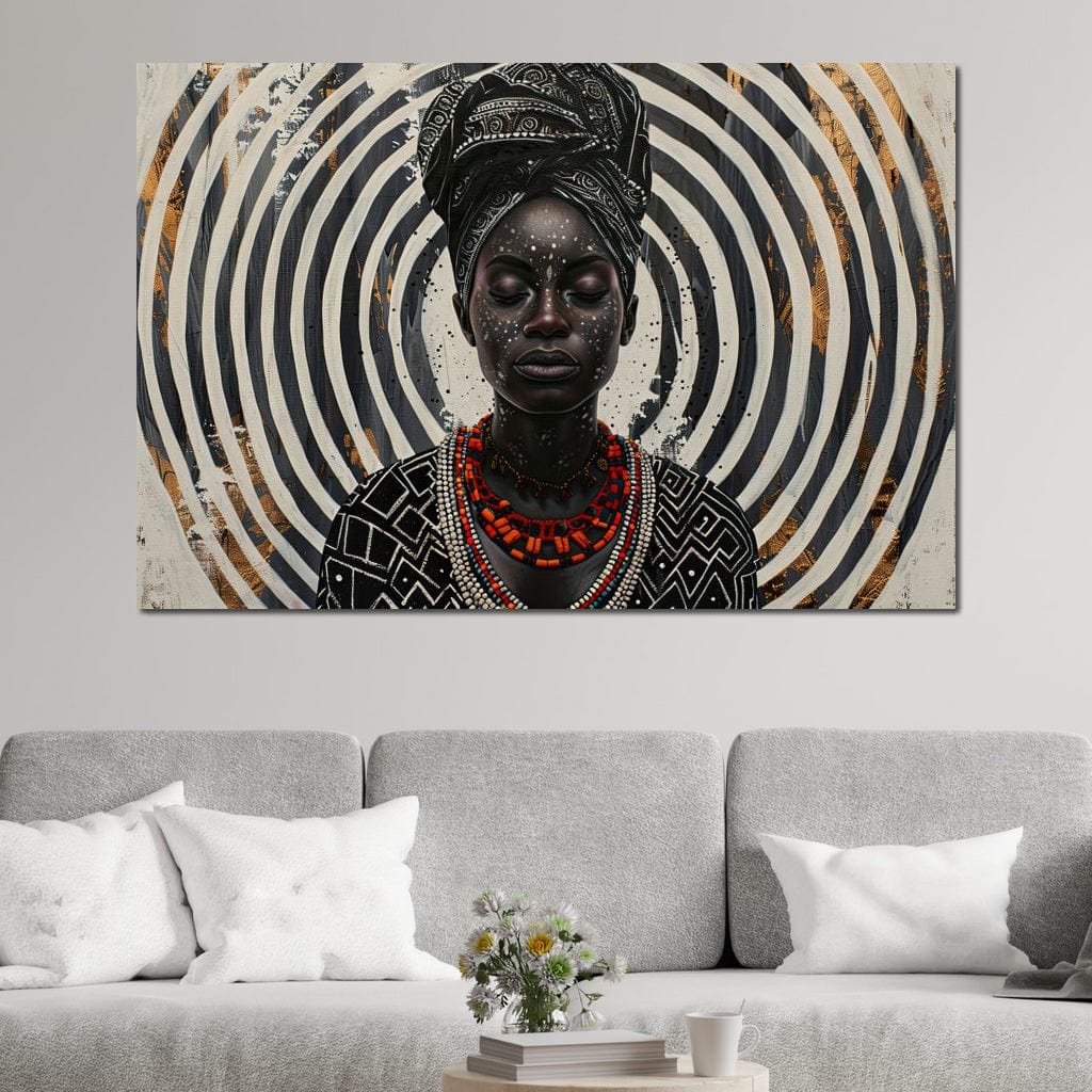 Spirals of Serenity Queen Canvas Wall Art