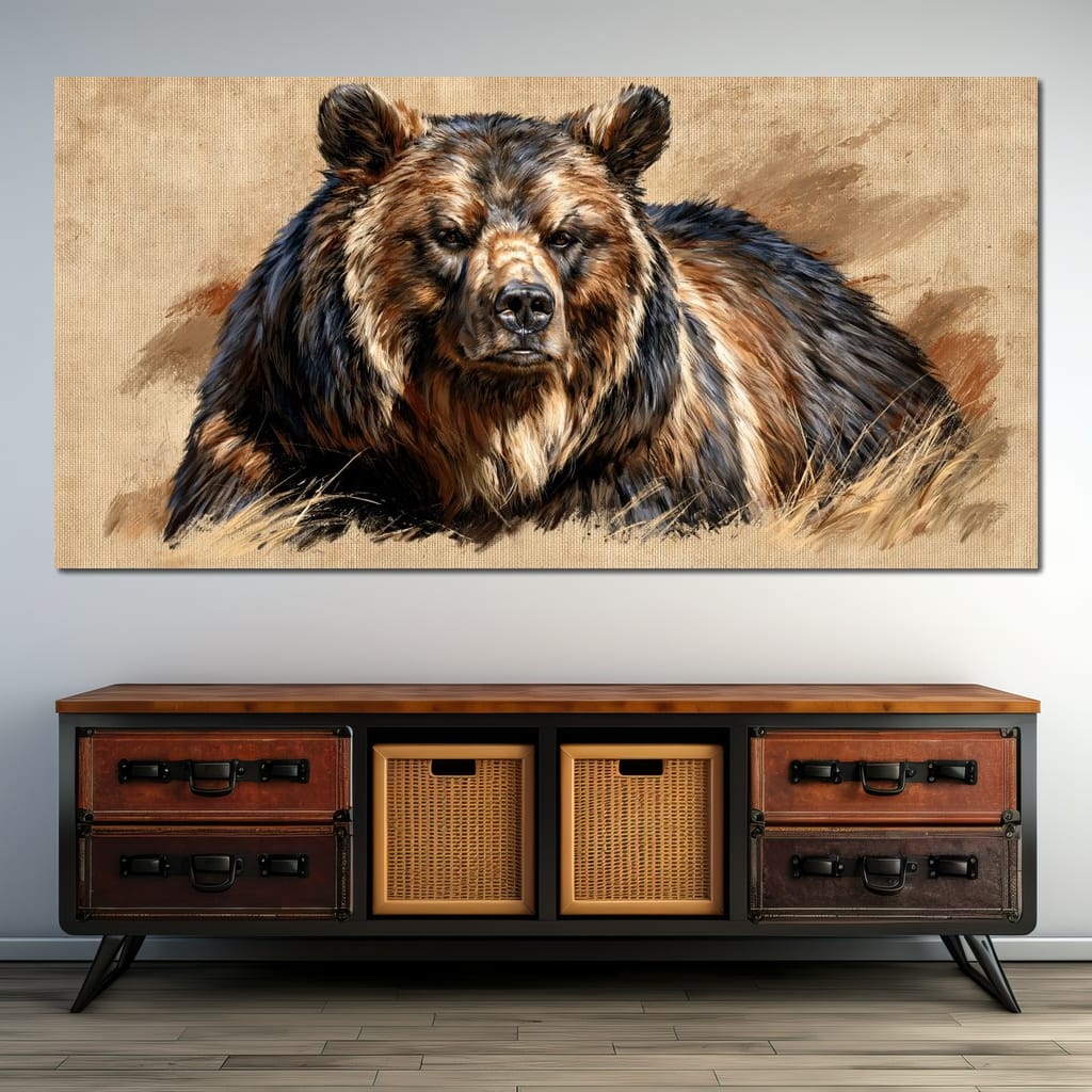 Guardian of the Wild Highlands Canvas Wall Art