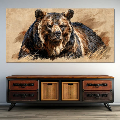 Guardian of the Wild Highlands Canvas Wall Art