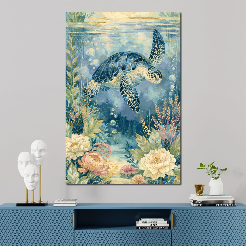 Silent Passage Through The Deep Sea Canvas Wall Art