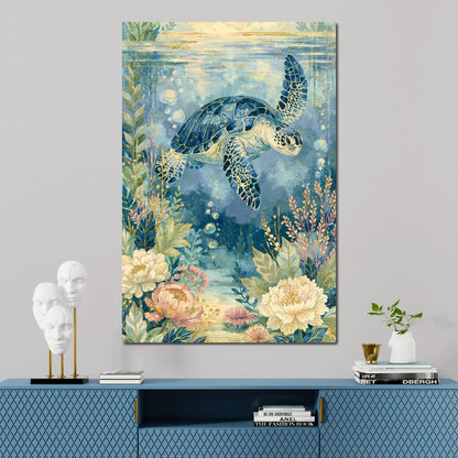Silent Passage Through The Deep Sea Canvas Wall Art