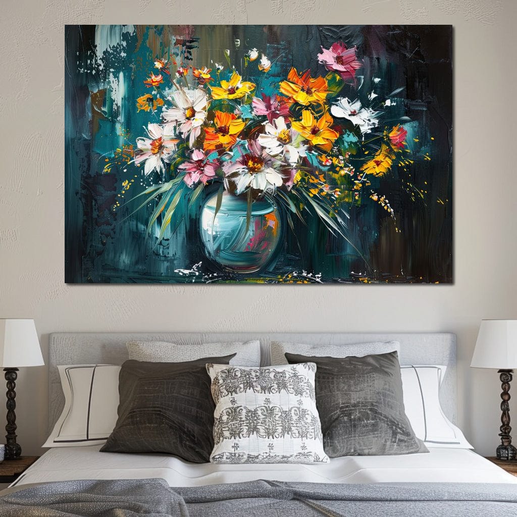 Bouquet of Wild Vibrance Canvas Wall Art