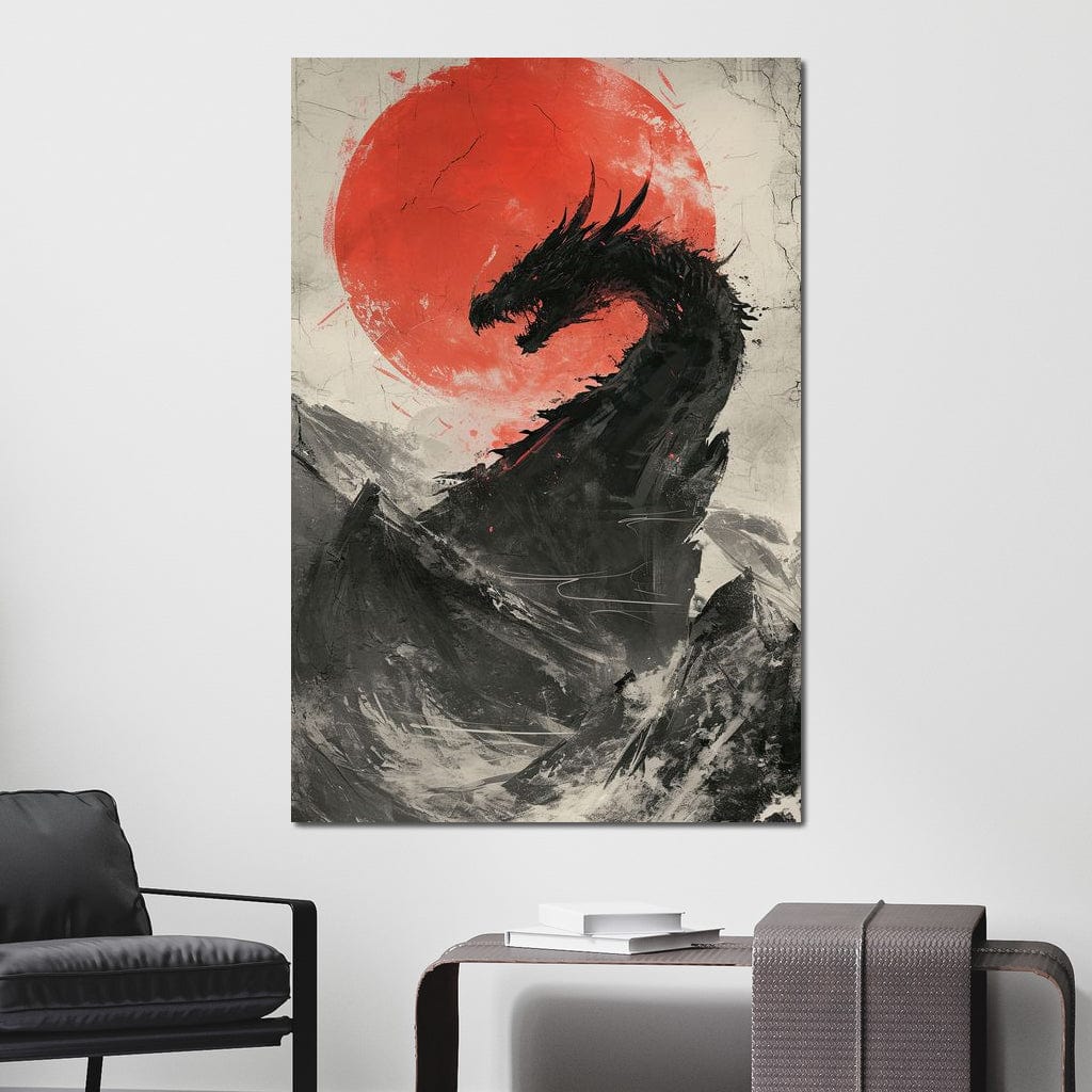 Sunrise Dragon Sovereignty Canvas Wall Art
